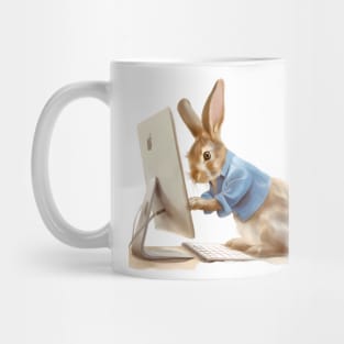 Peter rabbit computer programmer Mug